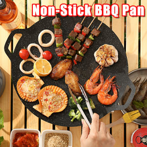 Korean Non-Stick BBQ Pan Grill Pan Outdoor Barbecue Pot Kitchen Non-stick Pan For Induction Cooker Stone Baking Pan