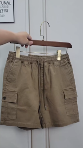 Quần short Kaki ngố túi hộp lưng thun co giãn mềm mịn 4 màu trẻ trung- LZ FASHION