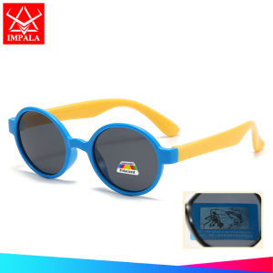 IMPALA 2025 แว่นตากันแดดแฟชั่นใหม่สำหรับเด็กเด็กหญิงเด็กชายแว่นตาโพลาไรซ์แว่นกันแดดกีฬา100% กรอบซิลิโคนยืดหยุ่นป้องกันรังสียูวีสำหรับเด็กแว่นกันแดดกีฬากลางแจ้ง PG1016W