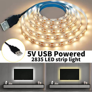 1~5m DC 5V USB LED Strip Warm White/White 2835 LED Strip Light TV Background Lighting Tape Home Decor Lamp LED Light