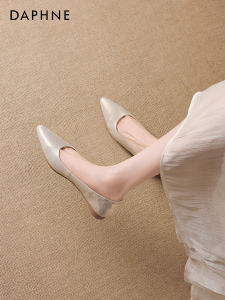 Daphne | Women Flat Leather Shoes Pointed Toe 2026 Summer New Beige