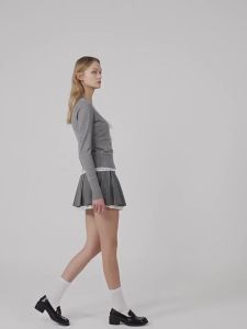 ANN ANDELMAN | Spring New Lace Pseudo-two-piece Bow V-neck Jacket