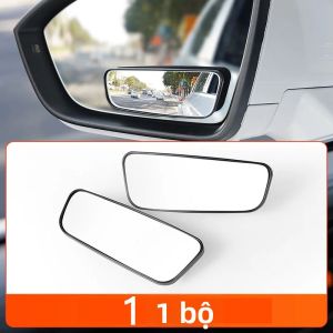 2 Chiếc Gương Chiếu Hậu Ô Tô Điều Chỉnh 360 Độ Phụ Trợ Điểm Mù Lồi Khung Tròn Góc Rộng Gương Để Lùi Xe An Toàn