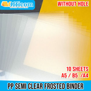 10pcs Binding Cover PP Semi Clear A5| B5| A4 Sheets Officom brand Frosted Binder