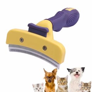 Pet Deshedding Comb for Dogs and Cats Fur Eliminator for Short and Long Hair Reduces Shedding and Removes Loose Hair