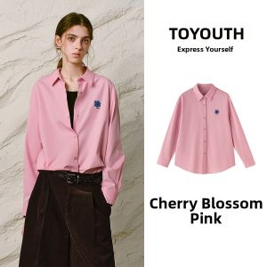 Toyouth | Floral Embroidery Cotton Shirt Fall New Arrival Casual Commuter