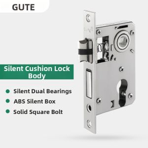 GUTE | Universal Bedroom Indoor Wooden Door Lock with Silent Latch