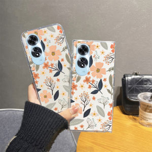 Ins เคส Phone Case OPPO A60 OPPOA60 4G ใหม่แฟชั่นสดใหม่การ์ตูนที่สร้างสรรค์น่ารักลายดอกไม้เคสมือถือโปร่งแสงซิลิโคนป้องกันการหล่นปกหลัง2024แบบนิ่ม