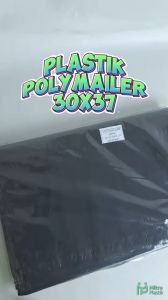 Plastik Polymailer Hitam 30 x 37 cm isi 100 pcs Packing Online Shop Kantong Lem Seal Amplop Glossy