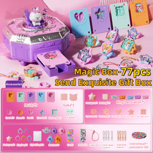 Ready Stock 3D Craft Magic DIY Sticker Machine Creative Childrens Handmade Box Set Toy Birthtday For Girls