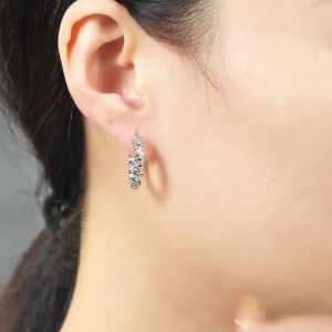 Huitan Trendy Women Hoop Earrings Unique Deign 4 Metal Colors Elegant Accessories Wedding Party Daily Versatile Charming Jewelry