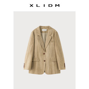 Textured Cotton-Linen Blended Womens Suit Jacket