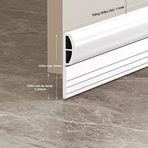 Dải Bịt Kín Cửa Dưới Bằng Cao Su TPE Tự Dính 1m Cách Âm Chống Thấm Dành Cho Cửa Kim Loại Kính Cửa Phòng Ngủ Không Cần Dụng Cụ.