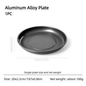 BISINNA | BISINNA Camping Plate Lightweight Tableware Aluminum Alloy Cookware For Outdoor Backpacking Picnic Camping Supplies