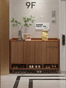 Real Wood Shoes Cabinet Integrated Storage Home Entrance Corridor Use