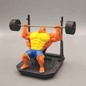 LIWAN | Anime Creative Muscle Pikachu Charmander Squirtle Boxed Model Figure