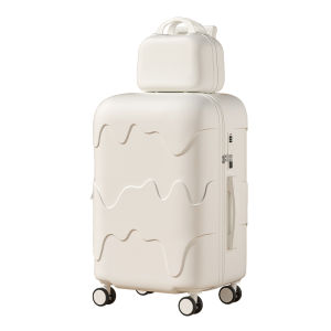 MIMANI | Womens 20 Inch Travel Suitcase Thickened Password Lock Hardshell Bag Large Capacity With Pull Rod Fashionable Antibacterial