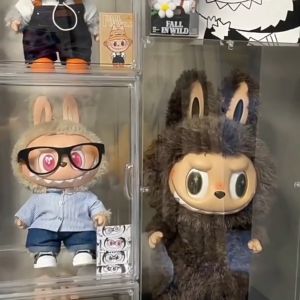 Labubu กล่องเก็บโมเดล ป้องกันฝุ่นและความชื้นกล่องอะคริลิคใส กล่องโชว์โมเดล วางซ้อนกัน กล่องใส่ตุ๊กตากล่องอะคริลิค