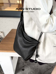 Fashionable Top Layer Elephant Pattern Bubble Sheepskin Horn Bag Tote Bag Luxury Genuine Leather Single Shoulder Hobo Bag