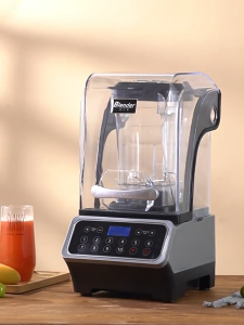 Noise Reduce Thick Cover Quiet Commercial Blender 1800W 2000ML Smoothies Frappe Ice Blended Maker Removable Cover