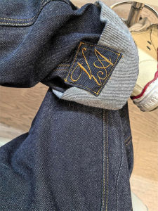 Quần Jeans Denim Ống Rộng Thêu Xanh Đậm Cỡ Lớn 300lbs Quần Dài Ôm Dáng Cho Nữ Cỡ Béo Mùa Xuân Thường Ngày Quần Dài