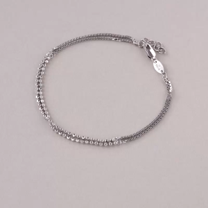 Chow Sang Sang 周生生 950 Platinum Box chains Bracelet for Women 19cm 91960B Price-by-Weight 4.11g Platinum