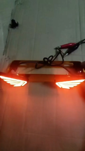 motorcycle univeersal Plate Holder LED wings set plate light plate cover wings light plateholder 12V flash warning light