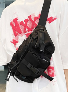 Casual Mens Crossbody Bag Fashionable Trendy Waist Bag Leisure Match Boys Outdoor Zero Money Single Shoulder Bag