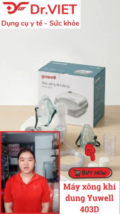 Máy xông khí dung Yuwell 403D - Xông mũi họng hỗ trợ điều trị viêm phế quản & hen suyễn cho trẻ em và người lớn