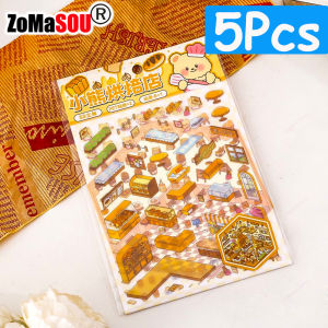 Wholesale! 3D PET Sticker Landscaping Cute Cartoon Pocket Scene DIY Cabin Stickers Stacking Hand Account Gift for Kid Child