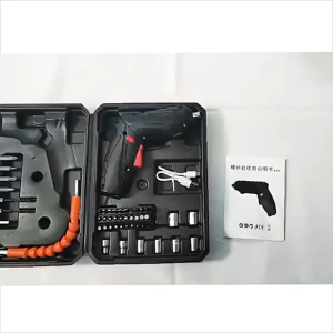 Reaim Cordless Screwdriver 4.2 V Mesin bor baterai impact cordless drill 47 pcs Set Screwdriver Baterai Bor mini