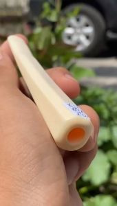 Pipa Gading Asli Lokal Panjang 10cm Segilapan Lengkung Mulus