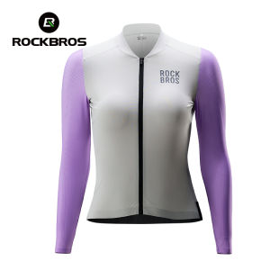 ROCKBROS Long Sleeve Women Cycling Jersey Comfortable Breathable Anti-UV Colourful Female Tops Road Bike MTB Riding Clothing Bike Equipment