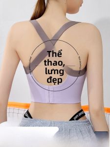 MiiOW | Áo ngực thể thao chống rung giảm béo MiiOW dành cho nữ tập luyện cường độ cao Áo ngực không dây thiết kế vai chéo mùa xuân 2025