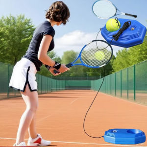 Portable Tennis Trainer Rebound Ball Set Solo Practice Trainer Automatic Return Tennis Training Equipment for Adults Kids