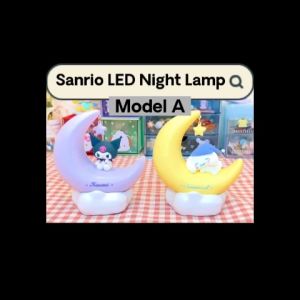 [Ready Stock] Sanrio Yellow Cinnamoroll Purple Kuromi Cute Mini LED Lamp Little Night Lamp Night Light Warm White Rechargeable USB Cable Dimming Function Eye Protection Bedroom Bedside Table Decoration Study Table Desk Desktop Reading Sleep Kids Student
