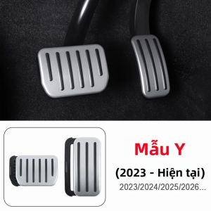 Bàn Đạp Ga Phanh Chống Trơn Ốp Bảo Vệ Chân Nâng Cấp Hiệu Năng Cho Tesla Model Y 2022-2025 Và Model 3 2024-2025 Highland