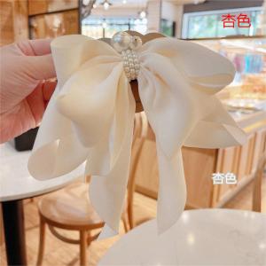 【Ready/COD】Big Bow Pearl Hair Clip for Women Girls Fashion Bowknot Hairpin Hair Accessories