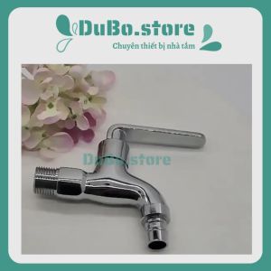 Vòi nước vòi hồ chất liệu đồng thau mạ crom sáng bóng cao cấp sang trọng phi 21 DuBo