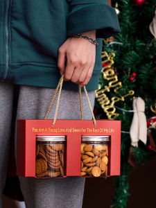 Giáng Sinh Cầm Tay Nướng Bánh Quy Bình Bông Tuyết Bánh Quy Xuyên Thấu Bánh Ngọt Cao Cấp Bao Bì Hộp Quà Tặng Hộp Đựng Kẹo