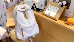 B1 Backpack Japanese and Korean Style solid color Primary Secondary High School student Schoolbag simple large-capacity