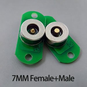 1/2 PCS 3A DC Magnetic Pogopin Connector 7mm 10mm Male Female Spacing Spring Loaded Dc Power Socket With Hole