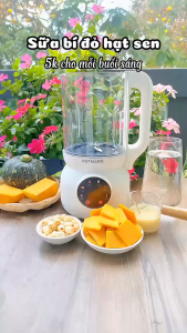 Máy Làm Sữa Hạt OSTMARS - Xay Sinh Tố Model PBJ-003 Cối Thuỷ Tinh Bản Tiếng Việt Dung Tích 1L