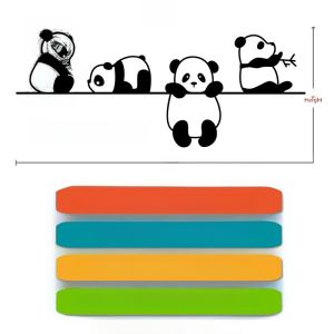 Panda Pattern Wall Stickers Sliding Door Decals Kitchen Glass Door Bumper Stickers Living Room Bedroom Decor Modern Simplicity