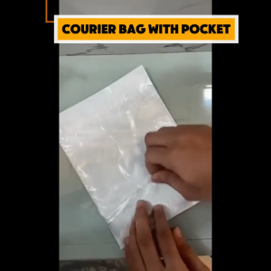 10pcs PLASTIK POS ADA POKET Flyer Courier Bag With Pocket saiz (A5 / A4/A3 / A2) Beg Kurier /Flyer Plastic Bag / 快递袋