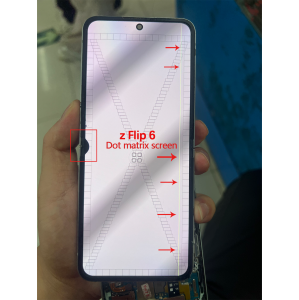 LCD with Scratch Point Line Assembly For Samsung Z Flip 6 F741 F741B LCD Display Screen Display Touch Screen Frame Digitizer
