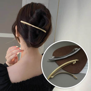 Simple Design Smooth Spring Clip Elegant French Barrette Back of The Head Hair Clip Women Hair Accessories