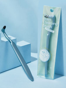 Portable Gentle Deep Cleaning Toothbrush for Stain Removal Oral Care Dental Tools Non-Invasive L-Shaped Brush Head by GECOMO