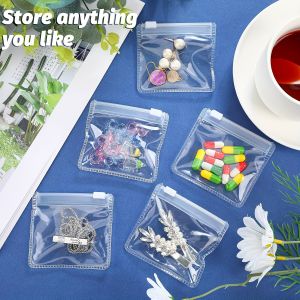 Reusable moisture-proof and dust-proof PVC zipper bag transparent storage bag medicine bag jewelry storage bag easy to carry
