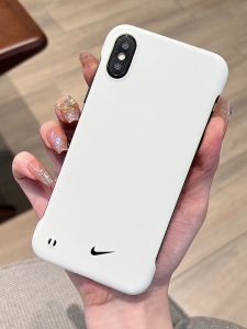 Ultra-Thin White Hard Shell Case for Apple 14 pro 8 plus 13  12 XS Max/XR Frameless Semi-Pack Men Women Protection Cover